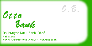 otto bank business card