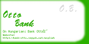 otto bank business card